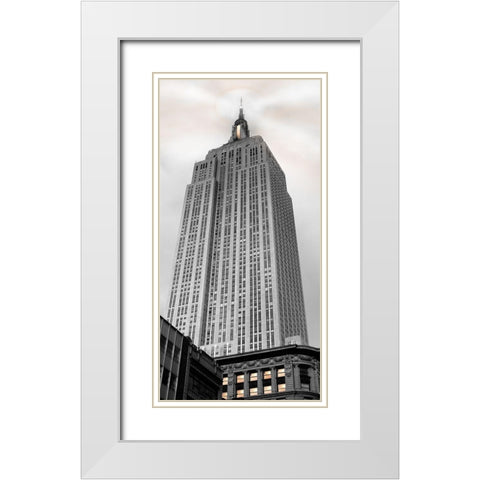 Empire State White Modern Wood Framed Art Print with Double Matting by Jill, Susan
