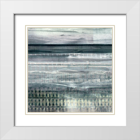 By The Bay II White Modern Wood Framed Art Print with Double Matting by Jill, Susan