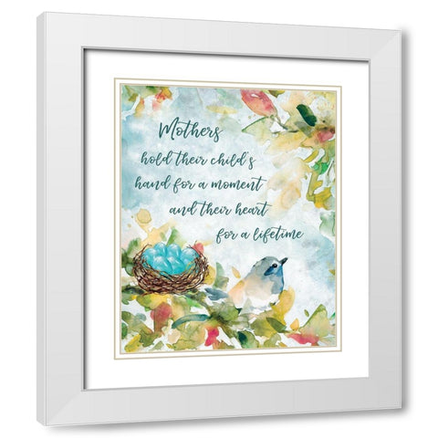 Mothers Nest I White Modern Wood Framed Art Print with Double Matting by Robinson, Carol