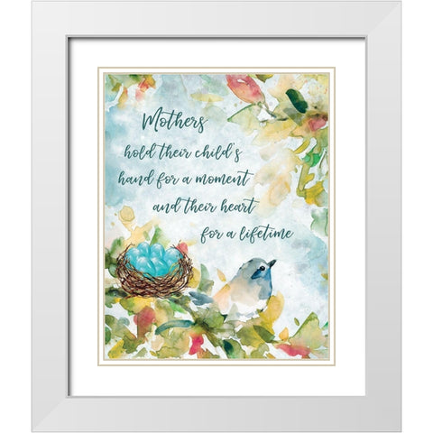 Mothers Nest I White Modern Wood Framed Art Print with Double Matting by Robinson, Carol