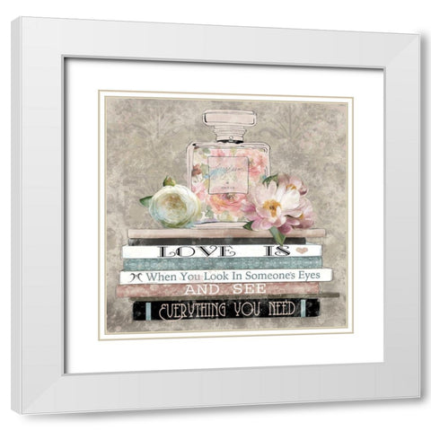 Perfume Love White Modern Wood Framed Art Print with Double Matting by Robinson, Carol