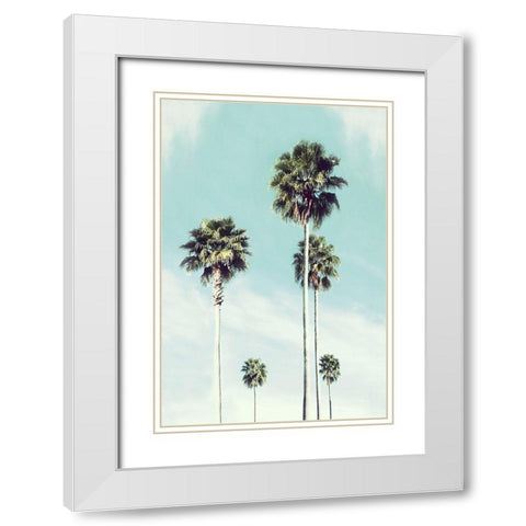 Vintage Palm White Modern Wood Framed Art Print with Double Matting by Carpentieri, Natalie