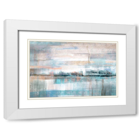 Pastel Valley White Modern Wood Framed Art Print with Double Matting by Nan