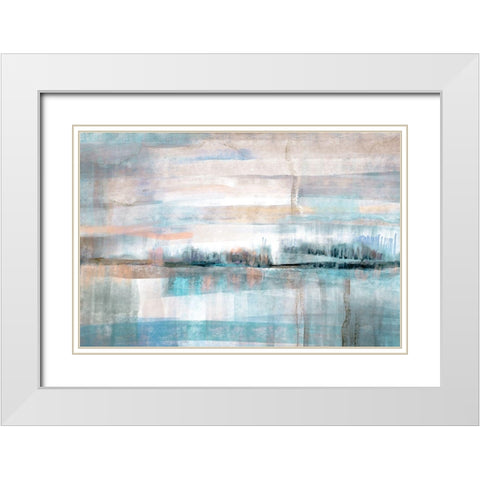 Pastel Valley White Modern Wood Framed Art Print with Double Matting by Nan