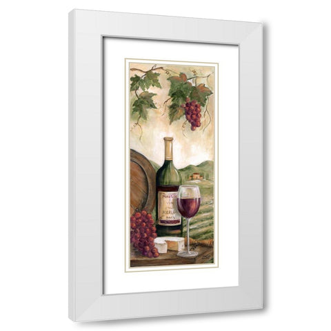 Wine Country Red White Modern Wood Framed Art Print with Double Matting by Dunlap, Marilyn