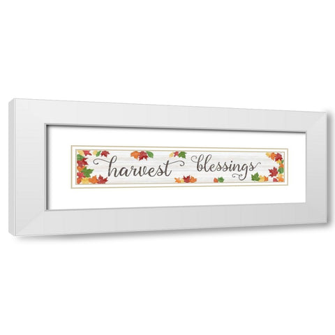 Harvest White Modern Wood Framed Art Print with Double Matting by CAD Designs