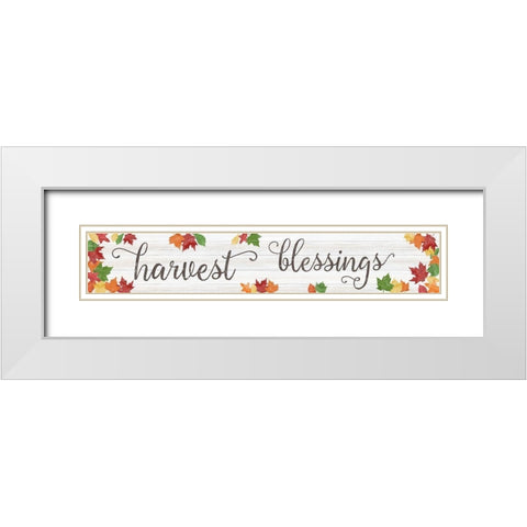 Harvest White Modern Wood Framed Art Print with Double Matting by CAD Designs