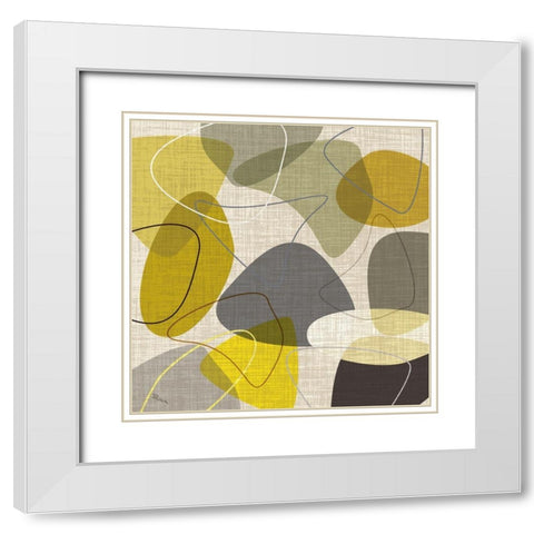 Sandstone II White Modern Wood Framed Art Print with Double Matting by Craven, Katrina