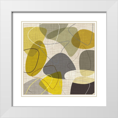 Sandstone II White Modern Wood Framed Art Print with Double Matting by Craven, Katrina