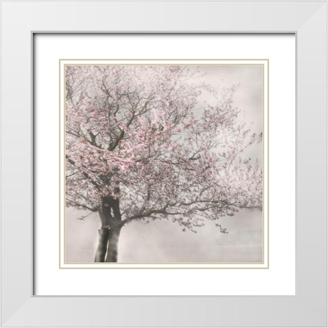 Blush in the Wind I White Modern Wood Framed Art Print with Double Matting by Weisz, Irene