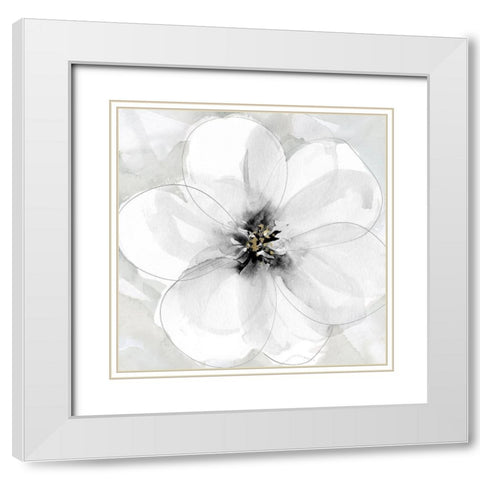 Bold Beginnings I White Modern Wood Framed Art Print with Double Matting by Robinson, Carol
