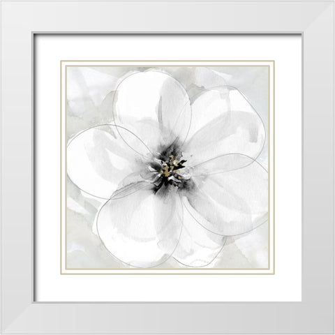 Bold Beginnings I White Modern Wood Framed Art Print with Double Matting by Robinson, Carol