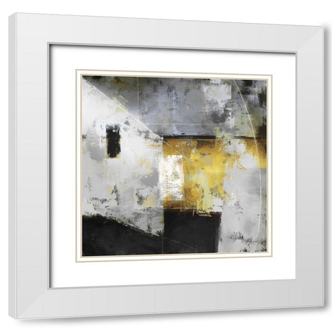Uptown Tempo I White Modern Wood Framed Art Print with Double Matting by Berman, Ken