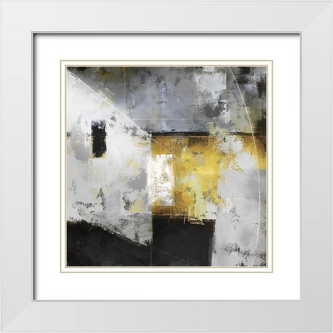 Uptown Tempo I White Modern Wood Framed Art Print with Double Matting by Berman, Ken