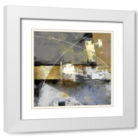 Uptown Tempo II White Modern Wood Framed Art Print with Double Matting by Berman, Ken