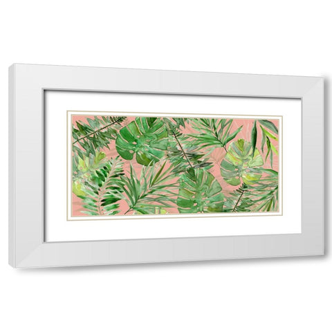 Tropical Sketchbook Coral White Modern Wood Framed Art Print with Double Matting by Robinson, Carol