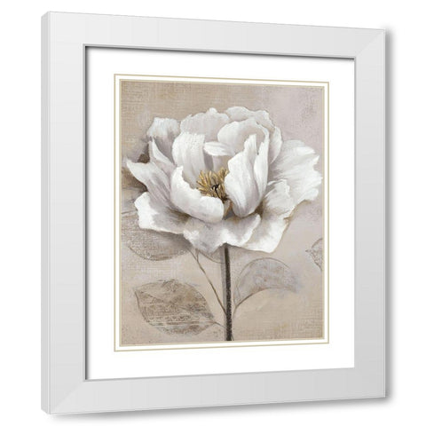 Soft White II White Modern Wood Framed Art Print with Double Matting by Nan