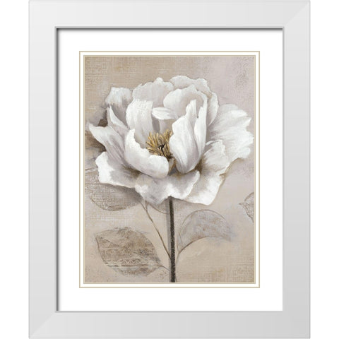 Soft White II White Modern Wood Framed Art Print with Double Matting by Nan