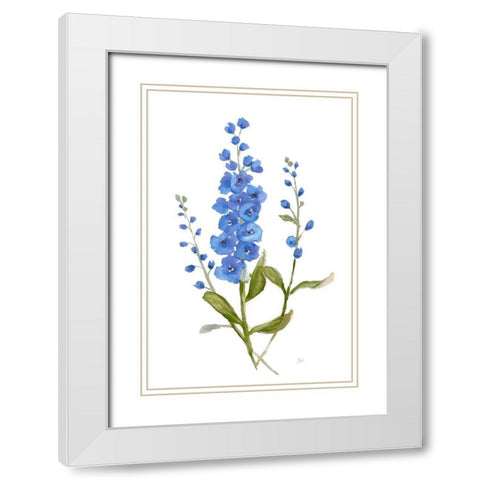 Petite Botanical I White Modern Wood Framed Art Print with Double Matting by Nan