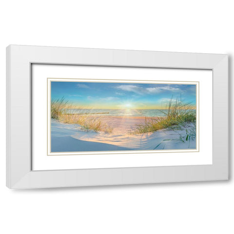 Waiting For Me White Modern Wood Framed Art Print with Double Matting by Calascibetta, Mike