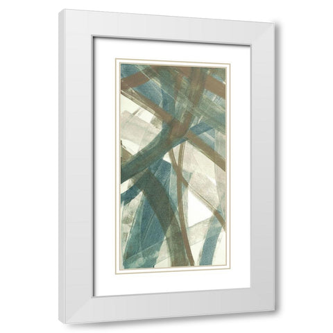 Intertwined I White Modern Wood Framed Art Print with Double Matting by Jill, Susan