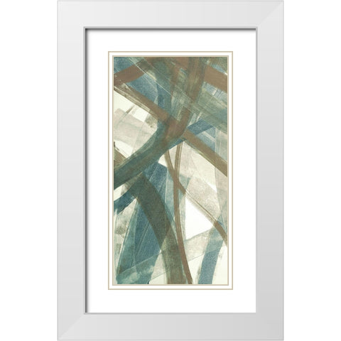 Intertwined I White Modern Wood Framed Art Print with Double Matting by Jill, Susan