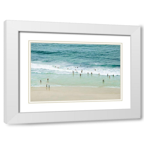Paradise Beach White Modern Wood Framed Art Print with Double Matting by Bibikow, Walter
