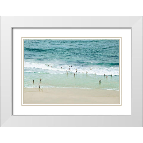 Paradise Beach White Modern Wood Framed Art Print with Double Matting by Bibikow, Walter