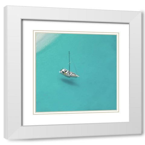 Shipwreck Beach White Modern Wood Framed Art Print with Double Matting by Bibikow, Walter