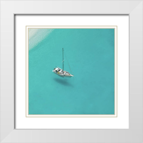 Shipwreck Beach White Modern Wood Framed Art Print with Double Matting by Bibikow, Walter
