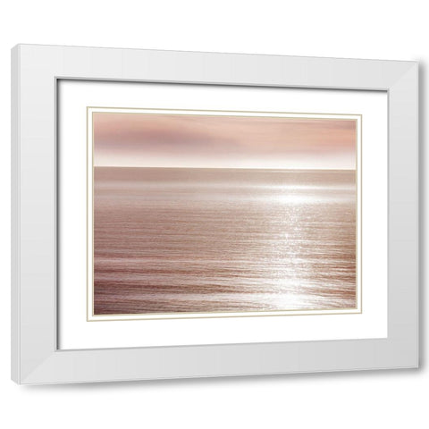 La Jolla White Modern Wood Framed Art Print with Double Matting by Paulson, Don