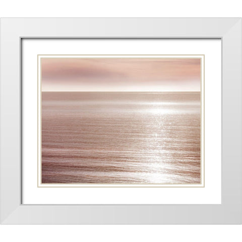 La Jolla White Modern Wood Framed Art Print with Double Matting by Paulson, Don