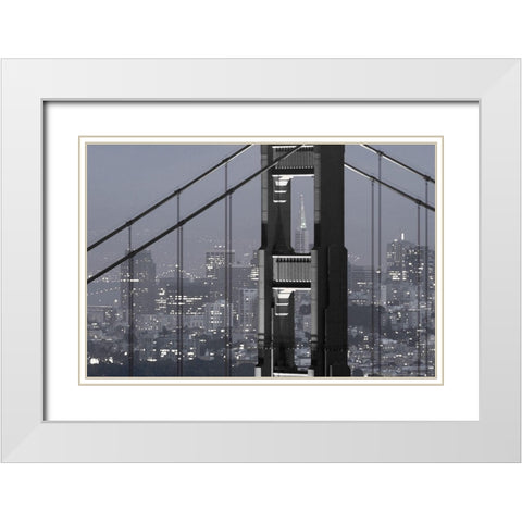 Skyline View White Modern Wood Framed Art Print with Double Matting by Goldstein, Jim