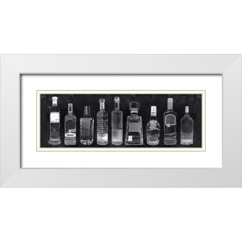 Bar Cart White Modern Wood Framed Art Print with Double Matting by Carpentieri, Natalie