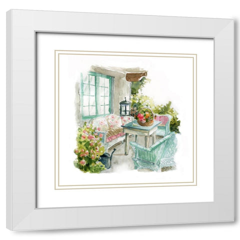 Cottage Retreat White Modern Wood Framed Art Print with Double Matting by Robinson, Carol