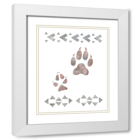 Little Lady Den Oaws White Modern Wood Framed Art Print with Double Matting by Robinson, Carol