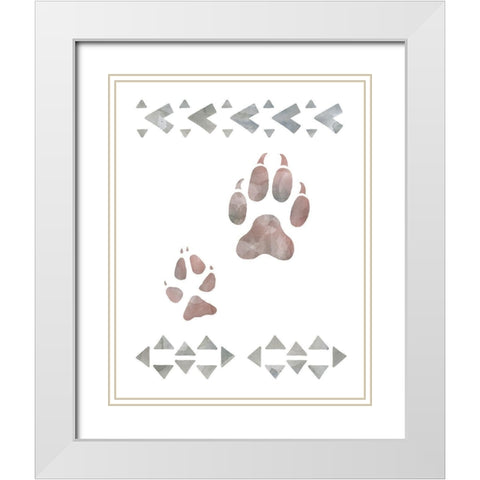 Little Lady Den Oaws White Modern Wood Framed Art Print with Double Matting by Robinson, Carol