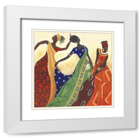 Women of Marrakesh I White Modern Wood Framed Art Print with Double Matting by Tava Studios