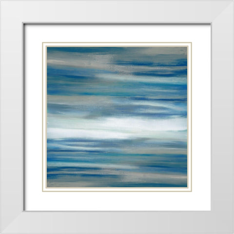 Sanibel Waters White Modern Wood Framed Art Print with Double Matting by Shapiro, Judith
