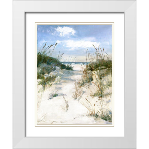 Dune View White Modern Wood Framed Art Print with Double Matting by Swatland, Sally