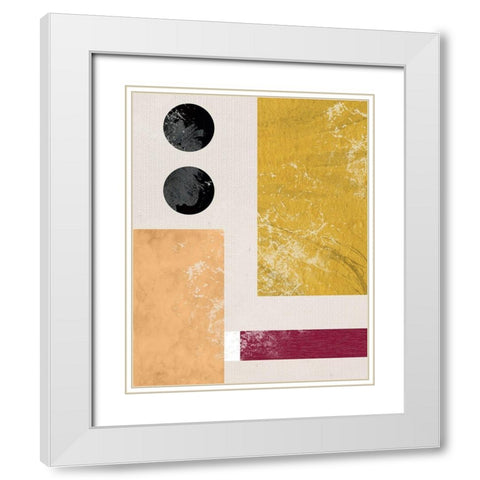 Essie Abstract I White Modern Wood Framed Art Print with Double Matting by Santiago, Daniela