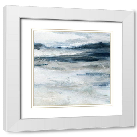 Ocean Currents White Modern Wood Framed Art Print with Double Matting by Levashov, Igor
