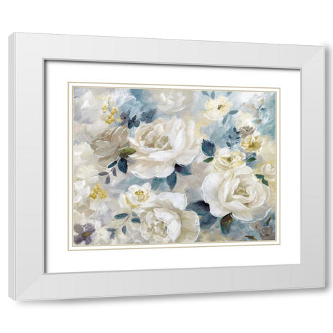 Simple Bright and Bold White Modern Wood Framed Art Print with Double Matting by Nan