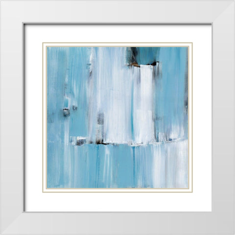 Waterfall White Modern Wood Framed Art Print with Double Matting by Shapiro, Judith