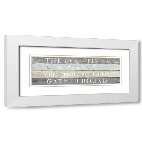 Best Times White Modern Wood Framed Art Print with Double Matting by Carpentieri, Natalie