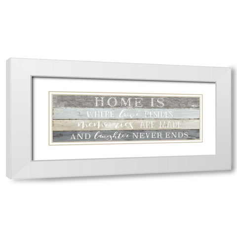 Home is Where White Modern Wood Framed Art Print with Double Matting by Carpentieri, Natalie