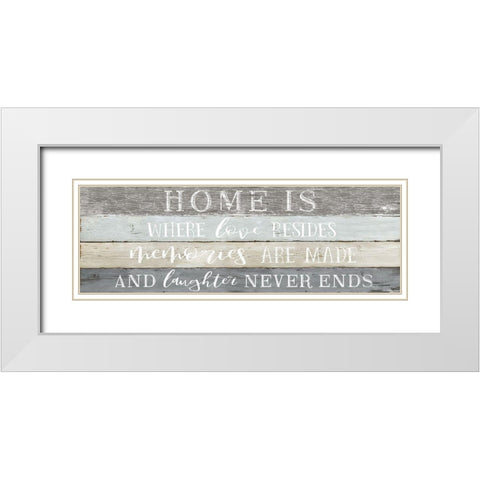 Home is Where White Modern Wood Framed Art Print with Double Matting by Carpentieri, Natalie