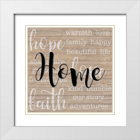 Home White Modern Wood Framed Art Print with Double Matting by Santiago, Daniela
