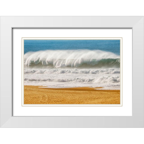The Challenge White Modern Wood Framed Art Print with Double Matting by Van de Goor, Lars