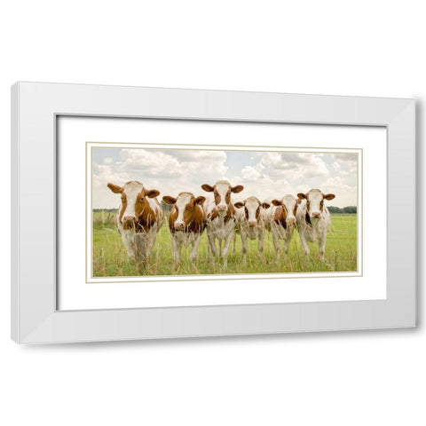 The F-Side White Modern Wood Framed Art Print with Double Matting by Van de Goor, Lars